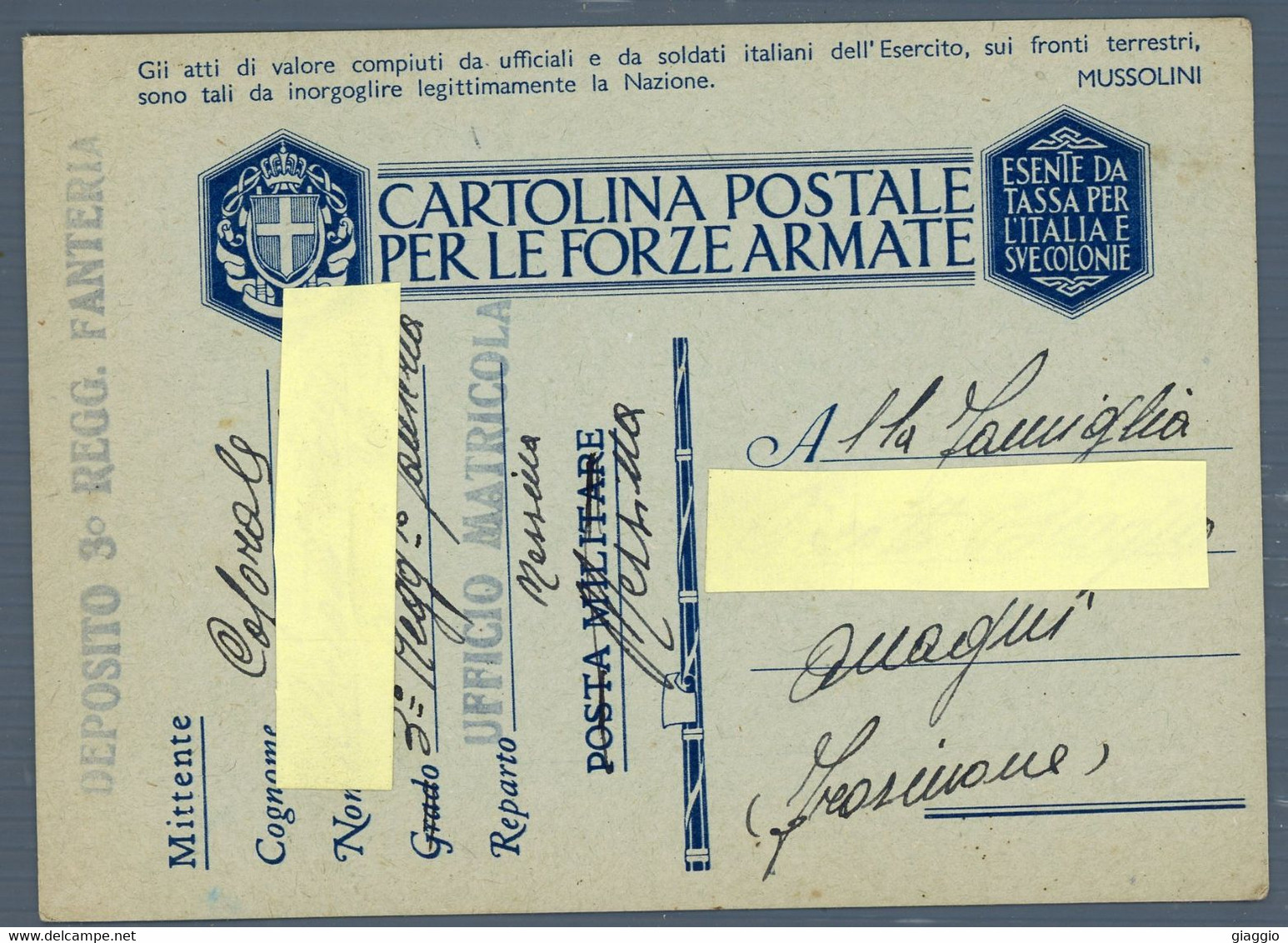 °°° Cartolina Postale N. 4921 - Per Le Forze Armate °°° - 1939-45