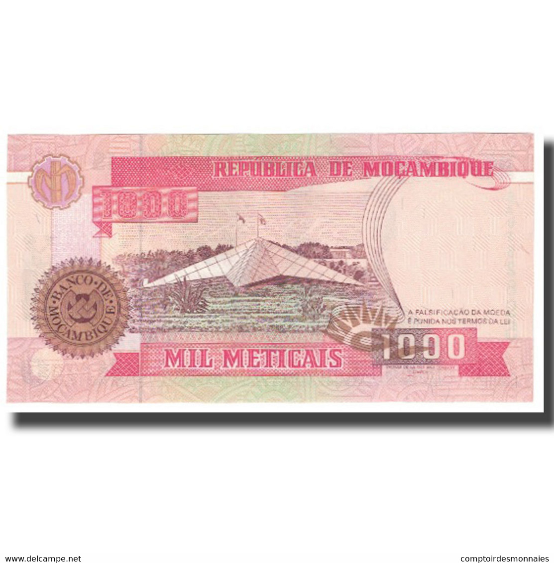 Billet, Mozambique, 1000 Meticais, 1991, 1991-06-16, KM:135, NEUF - Mozambique