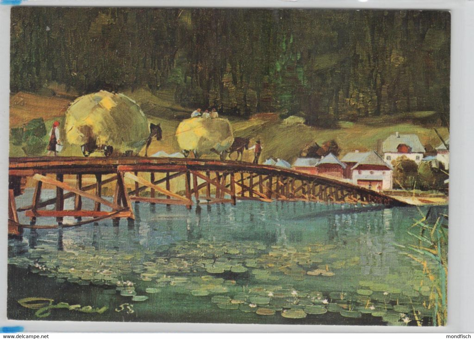 Aquarell - Techendorf Am Weissensee 1982 - Alte Seebrücke 11.Jh. Bis 1967 - Weissensee