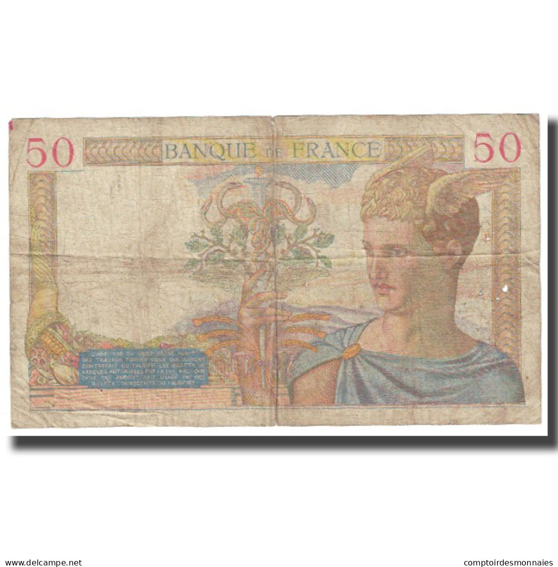 France, 50 Francs, Cérès, 1935, 1935-01-17, B, Fayette:17.3, KM:81 - 50 F 1934-1940 ''Cérès''