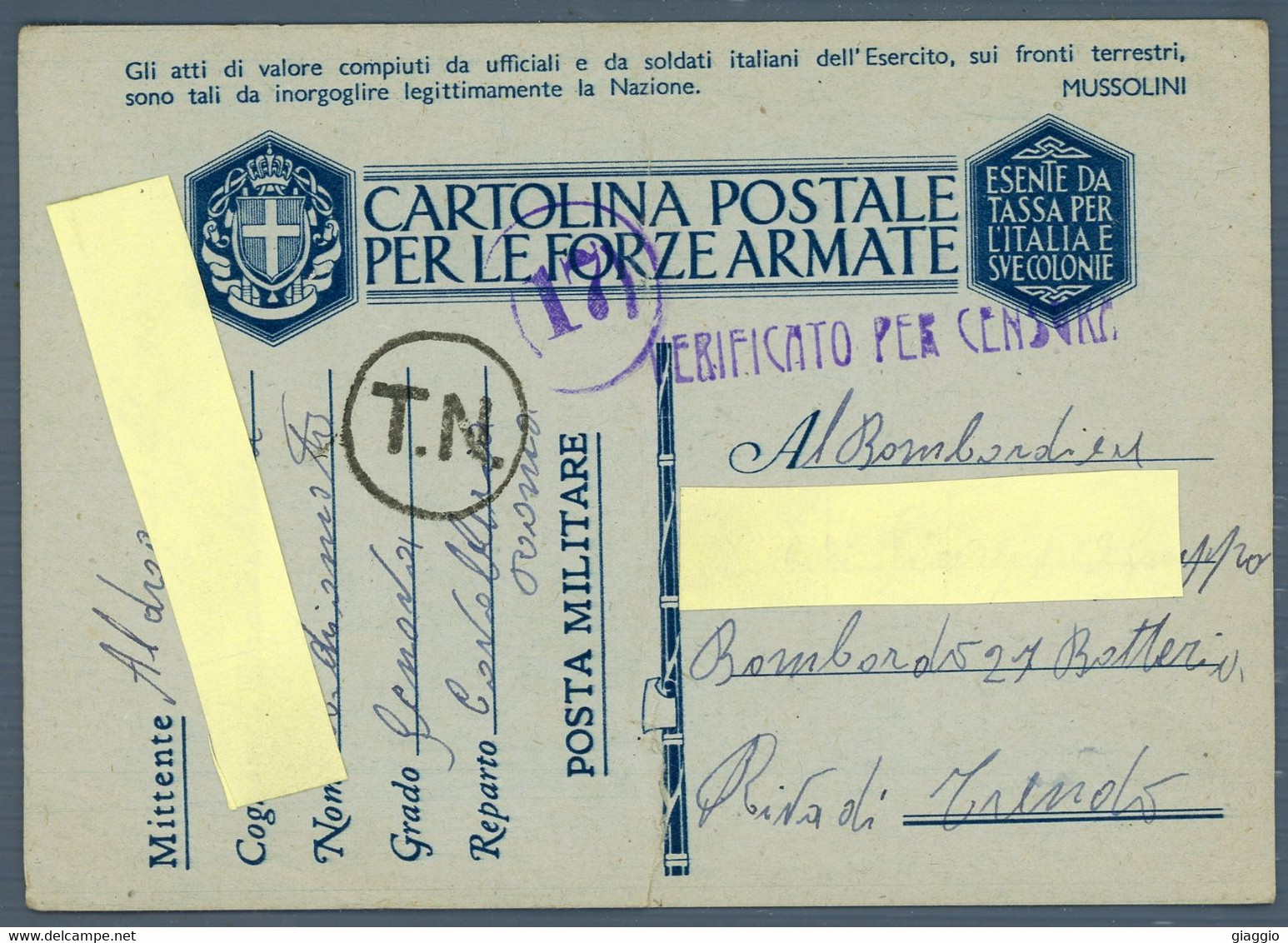 °°° Cartolina Postale N. 4920 - Per Le Forze Armate °°° - 1939-45