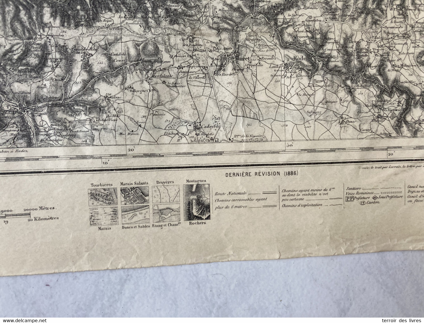 Carte état Major FIGEAC 1862 1886 FOURNOULES St-Constant Mourjou St-Santin St-Santin-De-Maurs St-Parthem Le-Trioulou St- - Midi-Pyrénées