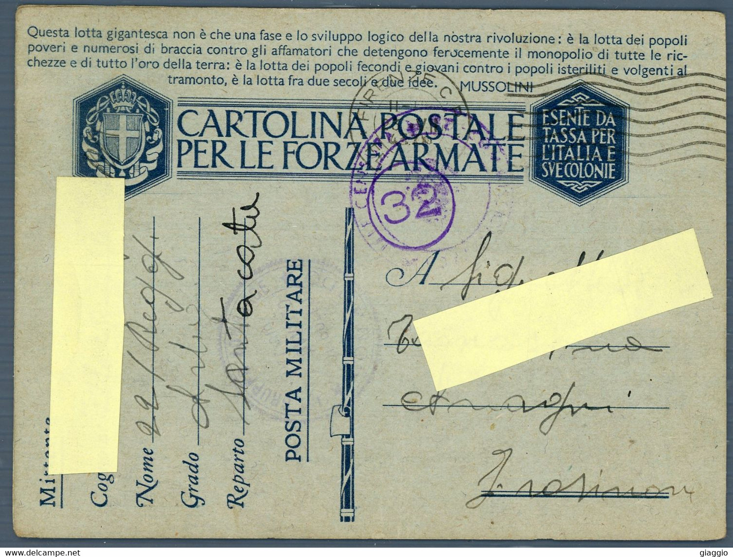 °°° Cartolina Postale N. 4916 - Per Le Forze Armate °°° - 1939-45