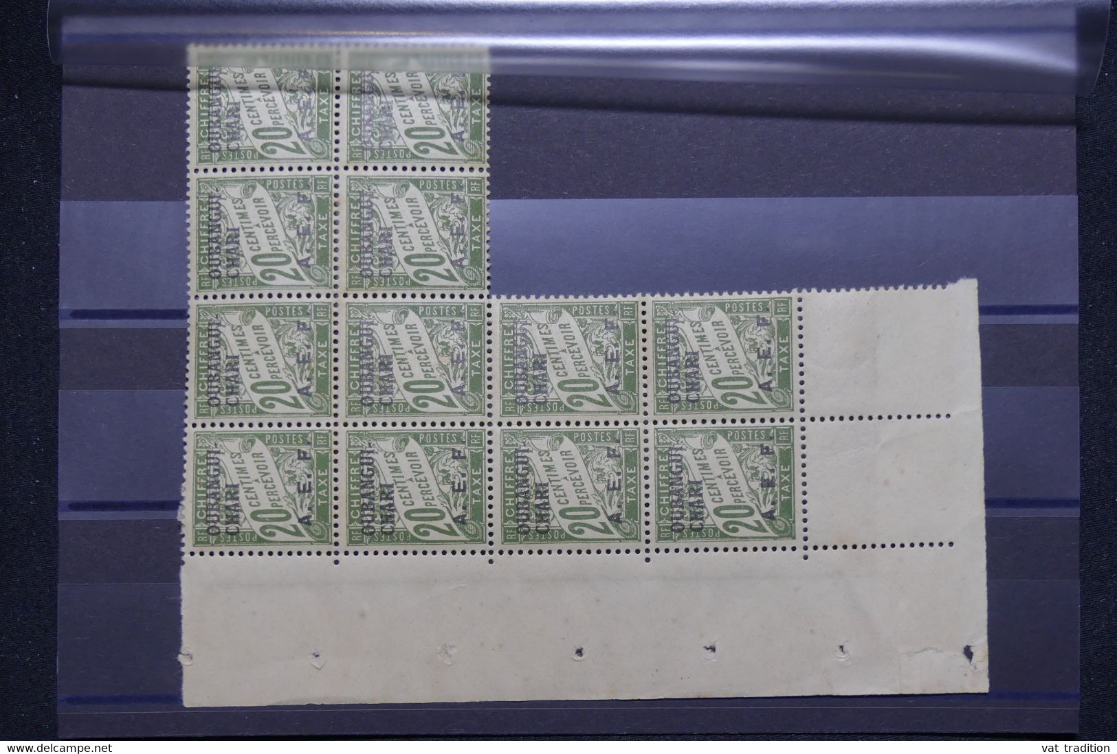 OUBANGUI CHARI - Taxe 20ct En Bloc De 12 Coin De Feuille - Neufs - L 137507 - Unused Stamps