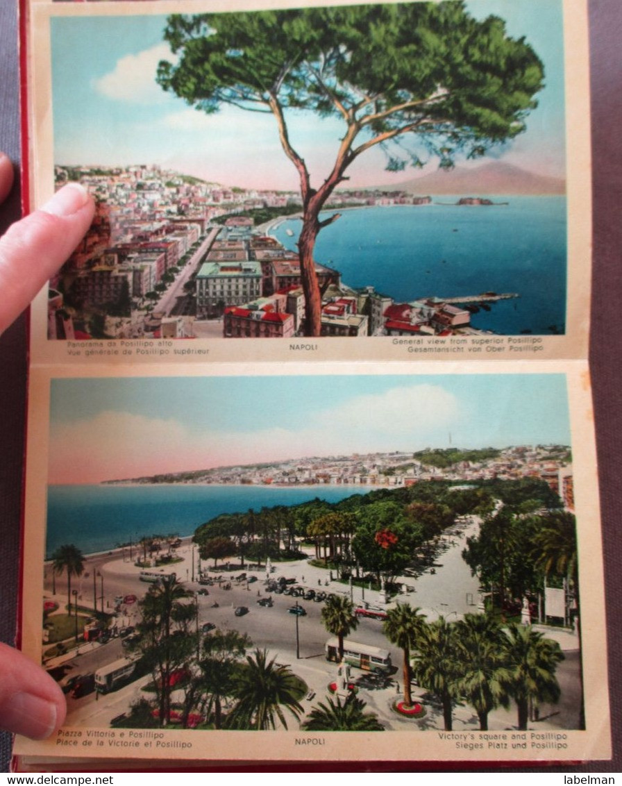 ITALY NAPOLI BOOKLET FOLDER SET BROCHURE MAP GUIDE KARTE CARD ANSICHTSKARTE POSTCARD CARTE POSTALE POSTKARTE PHOTO