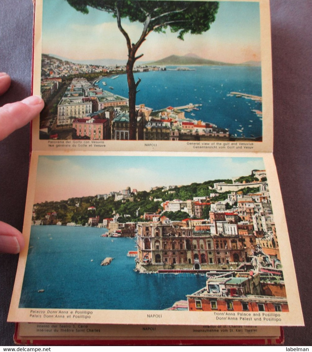 ITALY NAPOLI BOOKLET FOLDER SET BROCHURE MAP GUIDE KARTE CARD ANSICHTSKARTE POSTCARD CARTE POSTALE POSTKARTE PHOTO