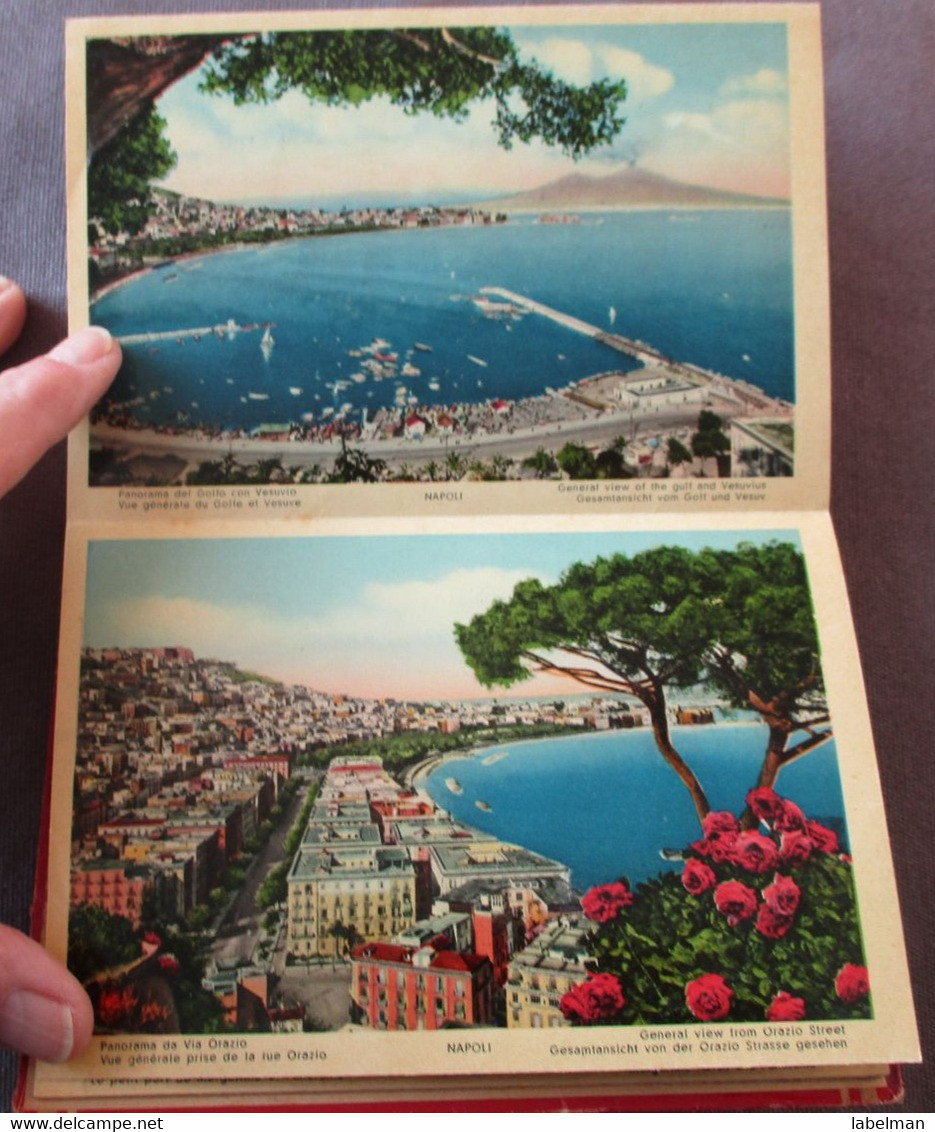 ITALY NAPOLI BOOKLET FOLDER SET BROCHURE MAP GUIDE KARTE CARD ANSICHTSKARTE POSTCARD CARTE POSTALE POSTKARTE PHOTO