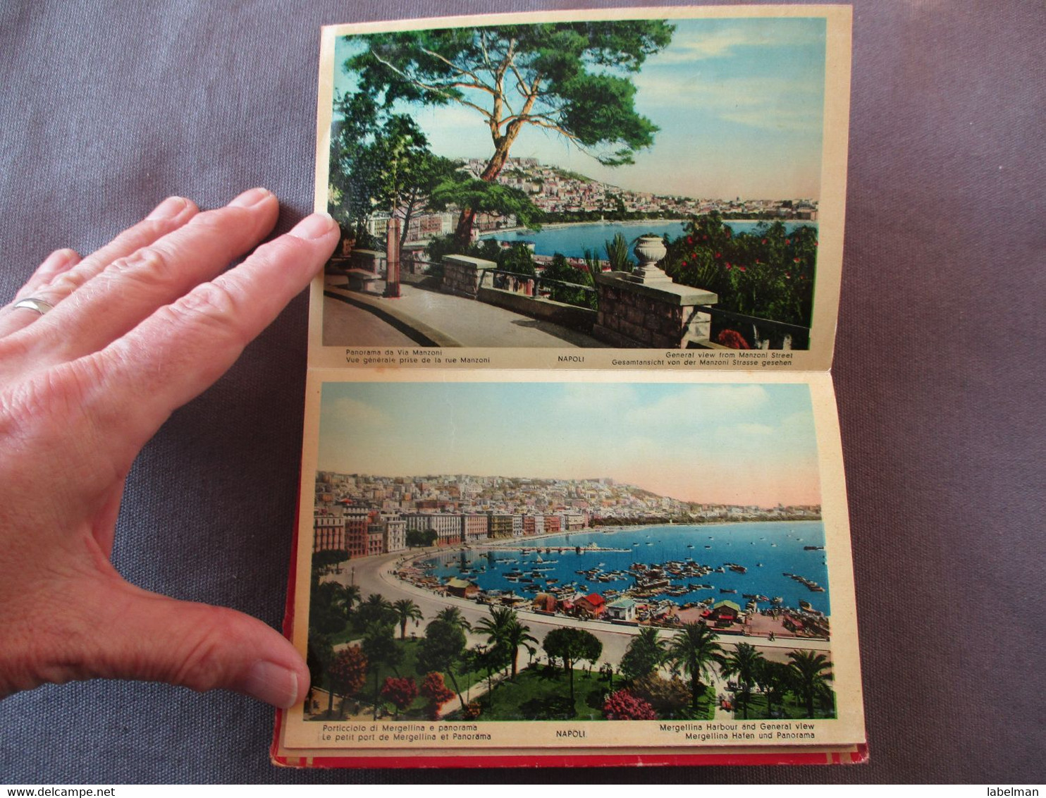 ITALY NAPOLI BOOKLET FOLDER SET BROCHURE MAP GUIDE KARTE CARD ANSICHTSKARTE POSTCARD CARTE POSTALE POSTKARTE PHOTO