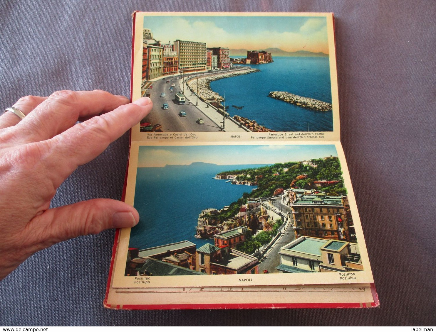 ITALY NAPOLI BOOKLET FOLDER SET BROCHURE MAP GUIDE KARTE CARD ANSICHTSKARTE POSTCARD CARTE POSTALE POSTKARTE PHOTO