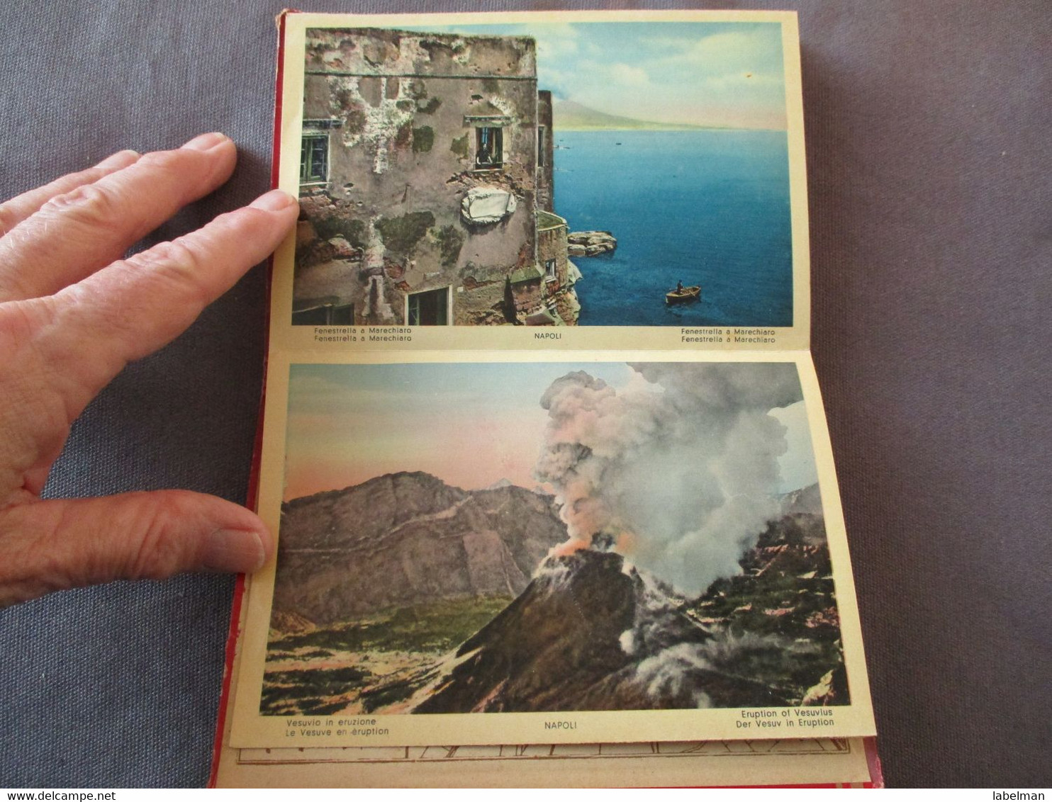 ITALY NAPOLI BOOKLET FOLDER SET BROCHURE MAP GUIDE KARTE CARD ANSICHTSKARTE POSTCARD CARTE POSTALE POSTKARTE PHOTO