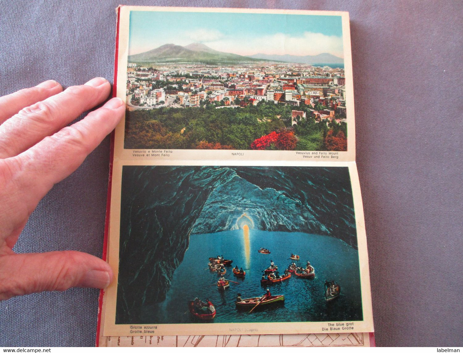 ITALY NAPOLI BOOKLET FOLDER SET BROCHURE MAP GUIDE KARTE CARD ANSICHTSKARTE POSTCARD CARTE POSTALE POSTKARTE PHOTO