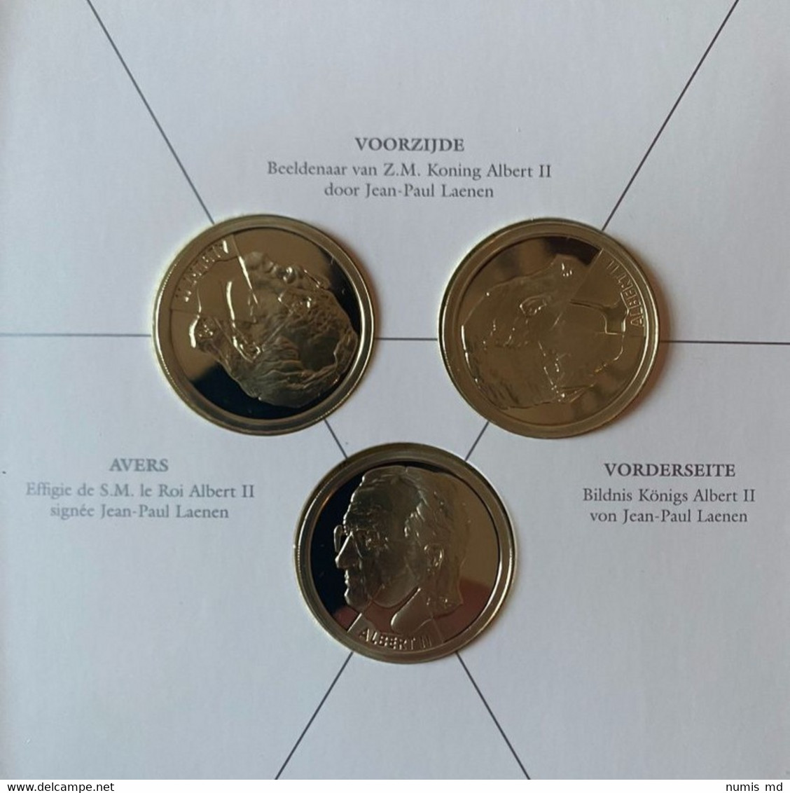 BELGIQUE M/PS7 Set Millenium 3 X 200 Francs ARGENT 2000 *QP* Albert II (dans Son ETUI D'origine !) PROOF - 200 Francs