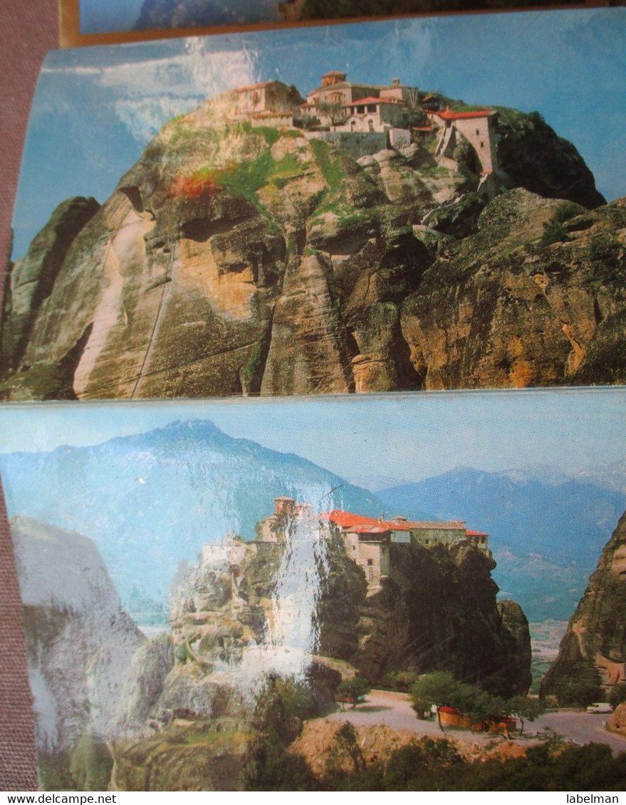 GREECE METEORA REGION BOOKLET SET FOLDER BROCHURE MAP KARTE CARD ANSICHTSKARTE POSTCARD CARTOLINA PC CP AK CARTE POSTALE