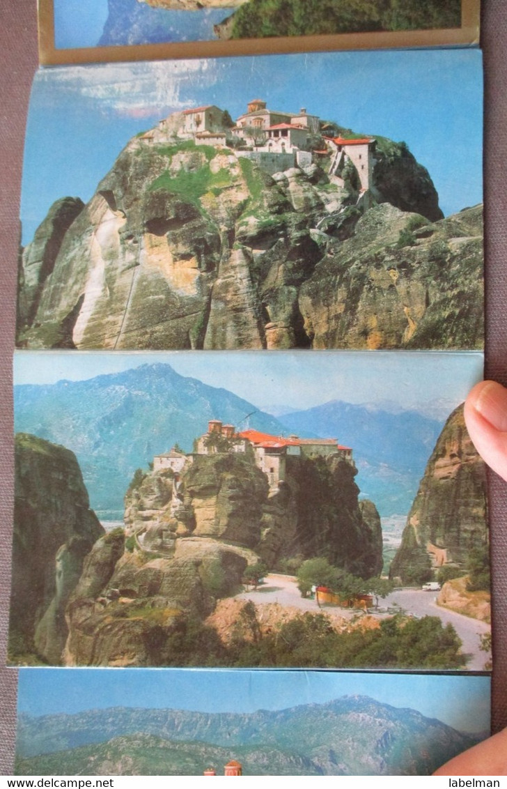 GREECE METEORA REGION BOOKLET SET FOLDER BROCHURE MAP KARTE CARD ANSICHTSKARTE POSTCARD CARTOLINA PC CP AK CARTE POSTALE