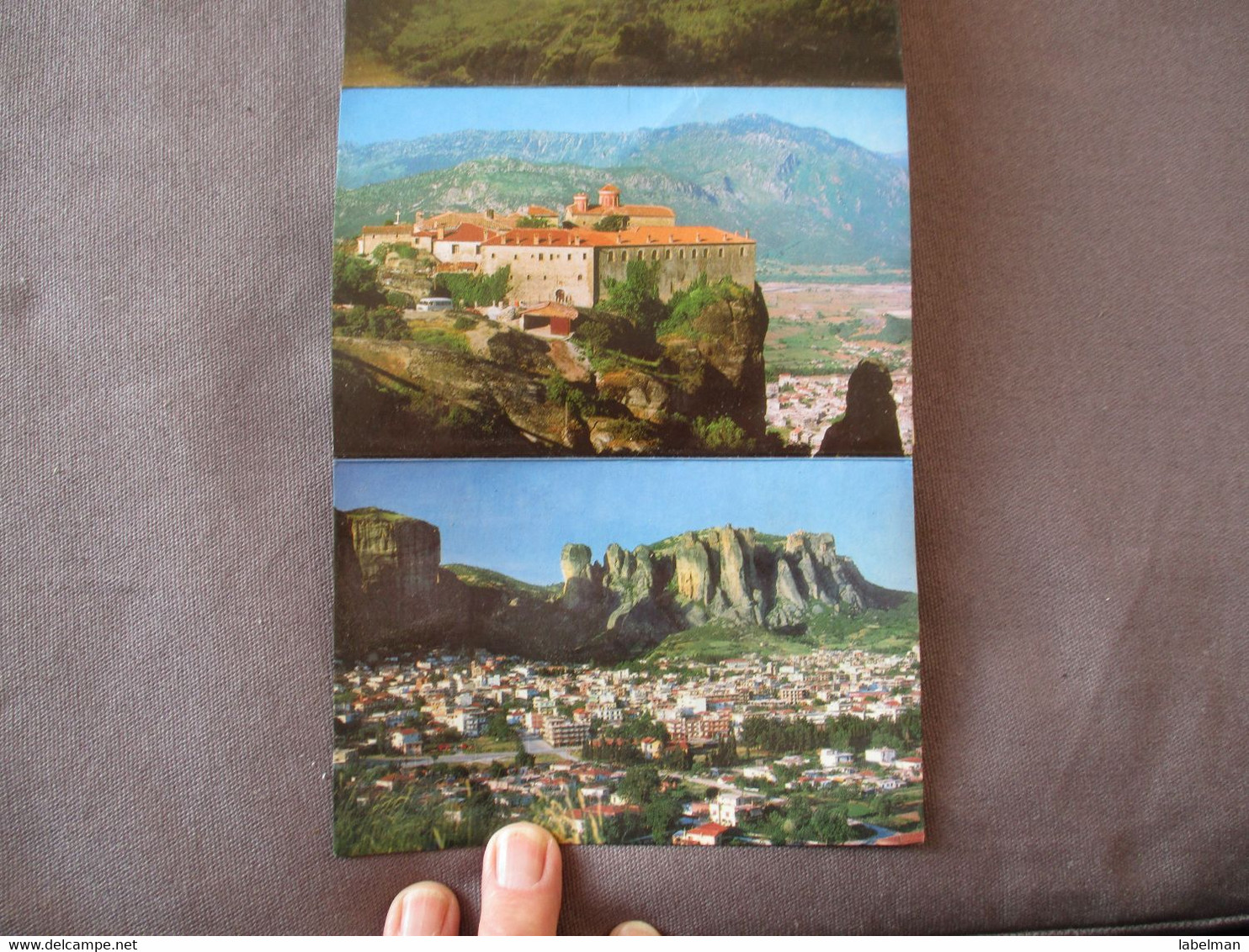 GREECE METEORA REGION BOOKLET SET FOLDER BROCHURE MAP KARTE CARD ANSICHTSKARTE POSTCARD CARTOLINA PC CP AK CARTE POSTALE