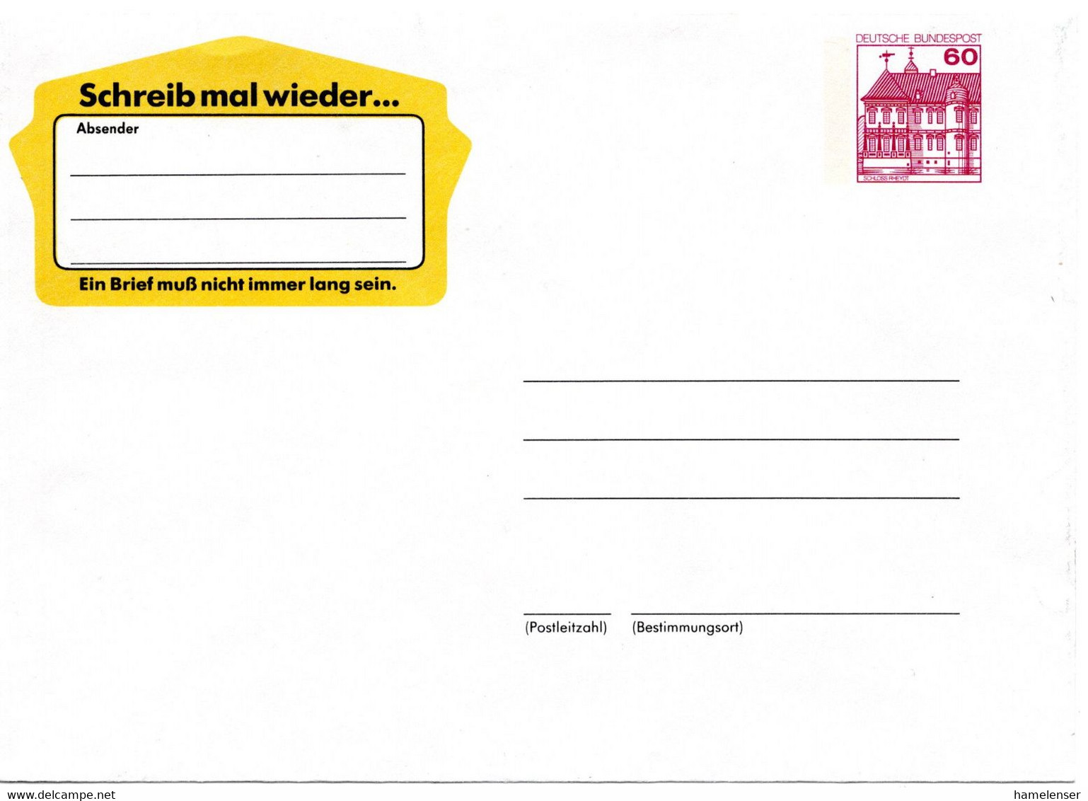 56449 - Bund - 1980 - 60Pfg B&S WerbeGAUmschlag, Ungebraucht - Covers & Documents