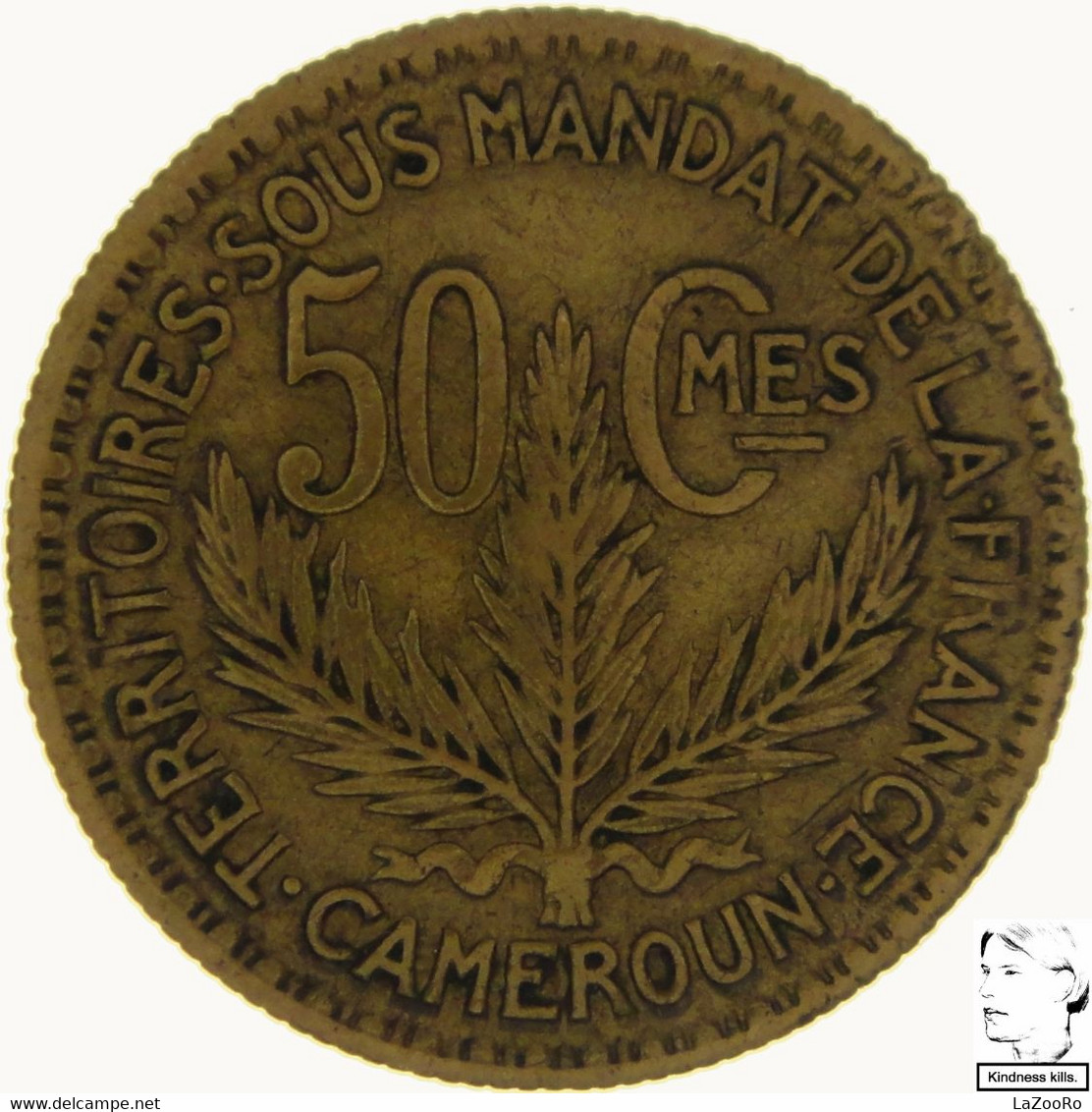 LaZooRo: Cameroon 50 Centimes 1924 XF - Cameroun