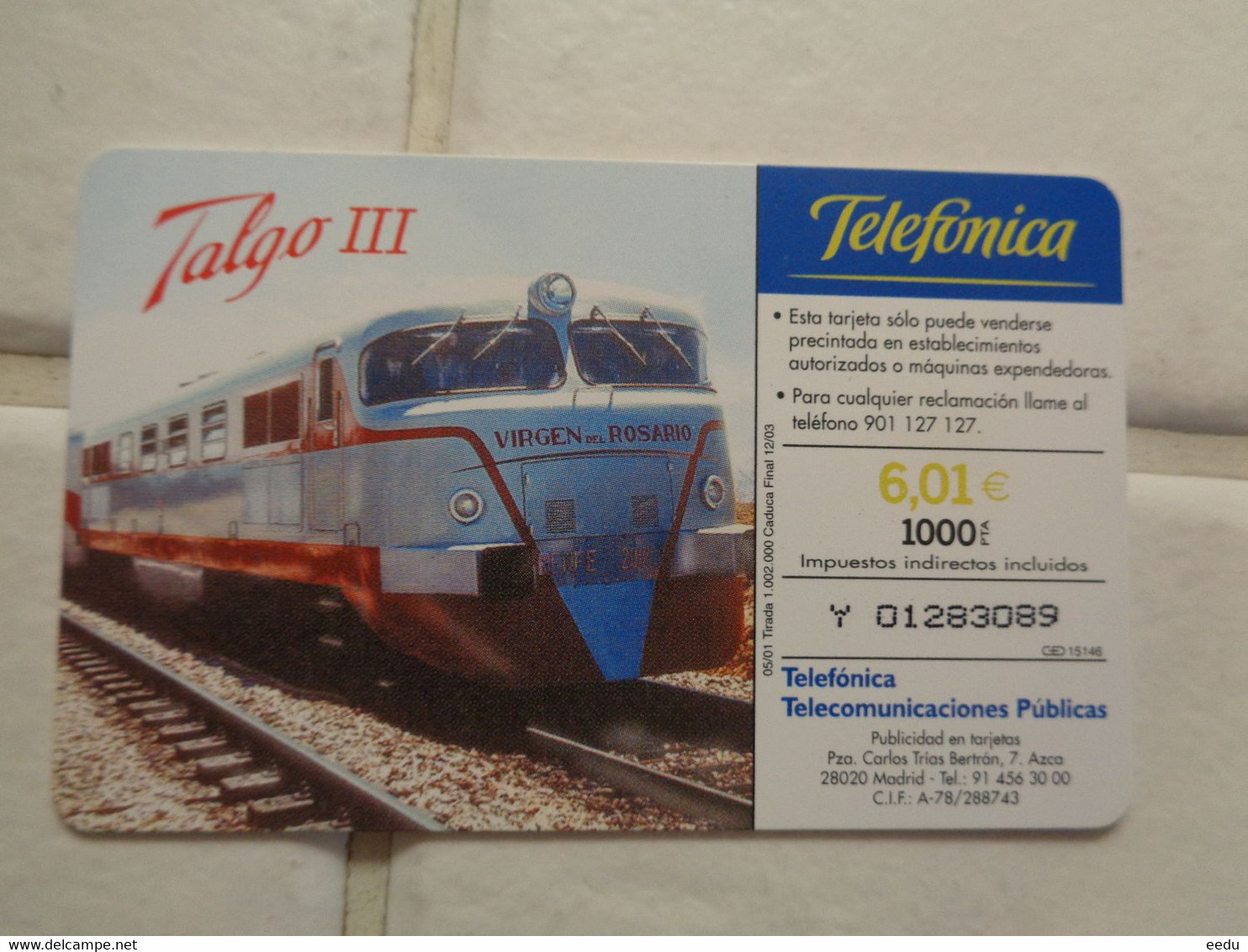 Spain Phonecard Train - Otros & Sin Clasificación