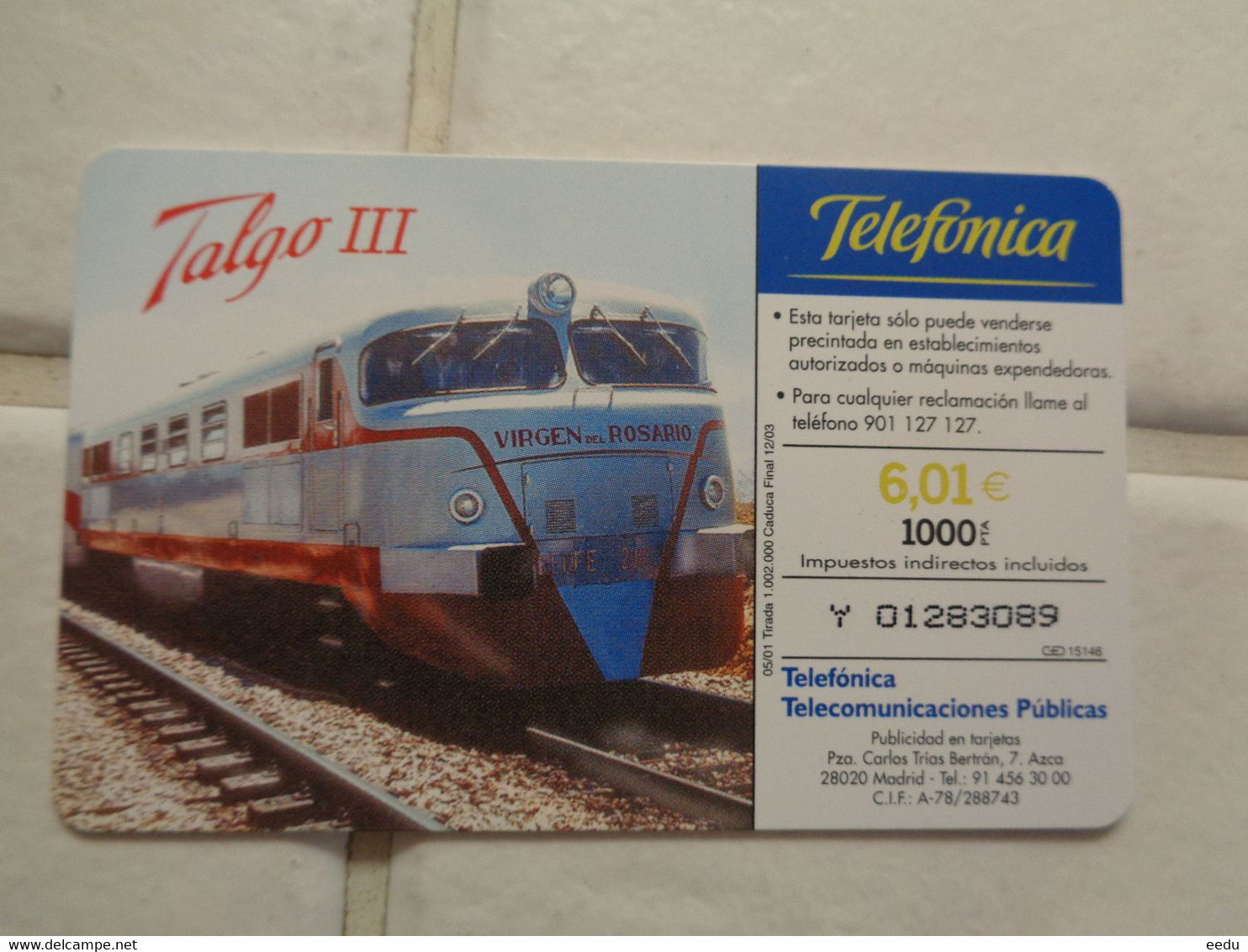 Spain Phonecard Train - Andere & Zonder Classificatie