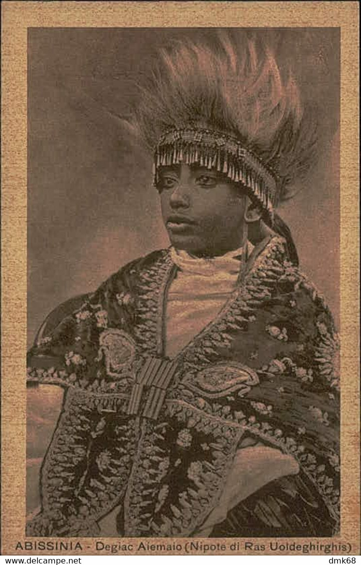 AFRICA - ETHIOPIA / ETIOPIA - DEGIAC AIEMAIO - NIPOTE DI RAS WOLDEGHIORGHIS - EDIZ. SCOZZI - 1920s (11695) - Ethiopia