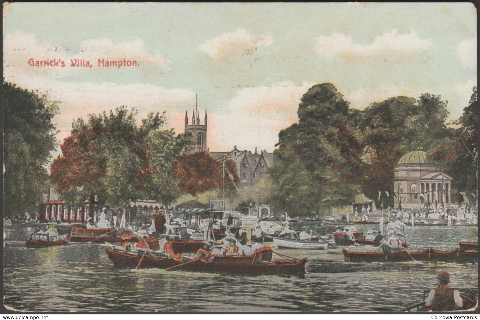 Garrick's Villa, Hampton, Middlesex, 1907 - Postcard - Middlesex