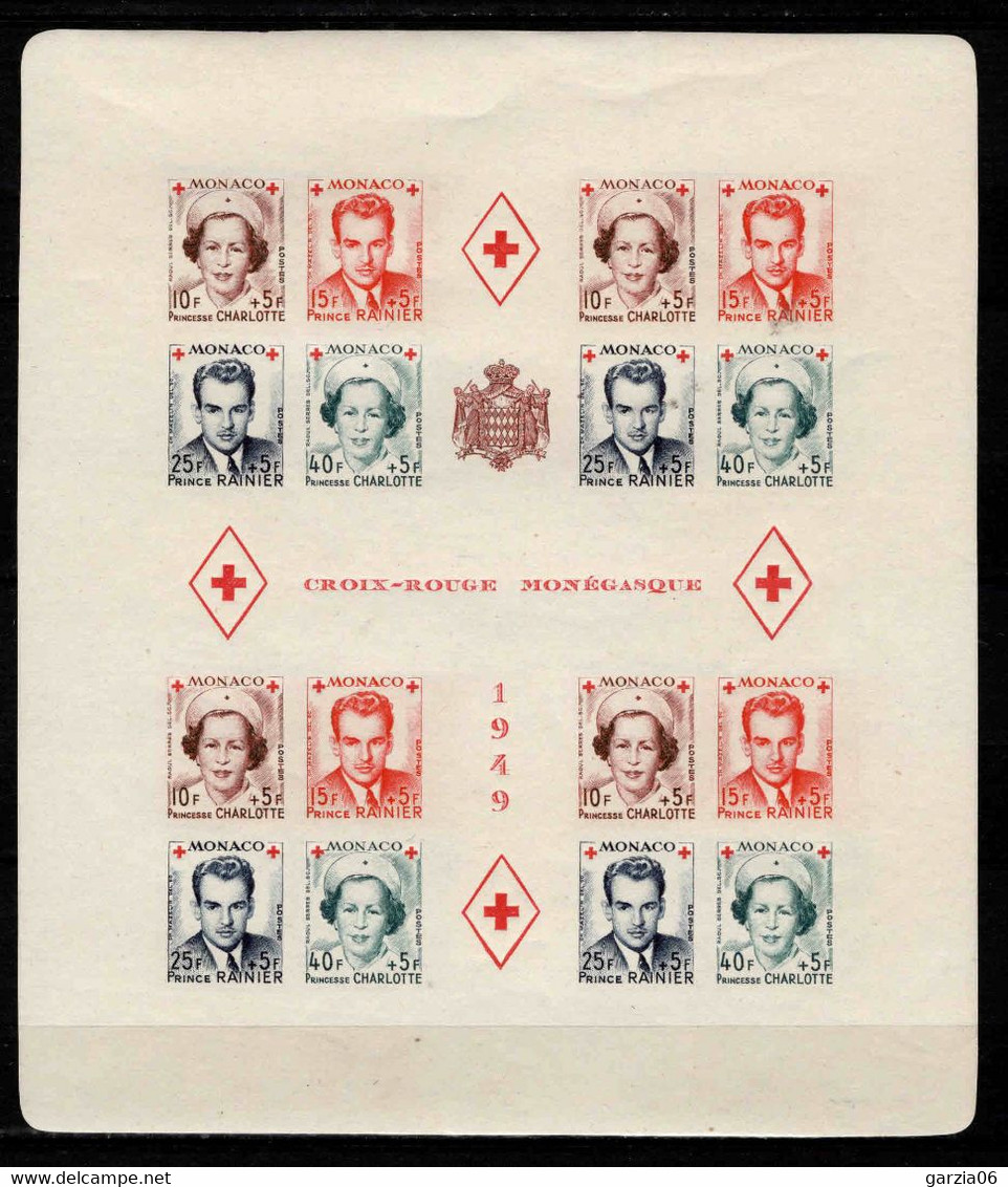 Monaco - 1951 - Bloc N°3B   - Croix Rouge -  N° 334B à 337B  - Neuf *  - MLH - Blocs