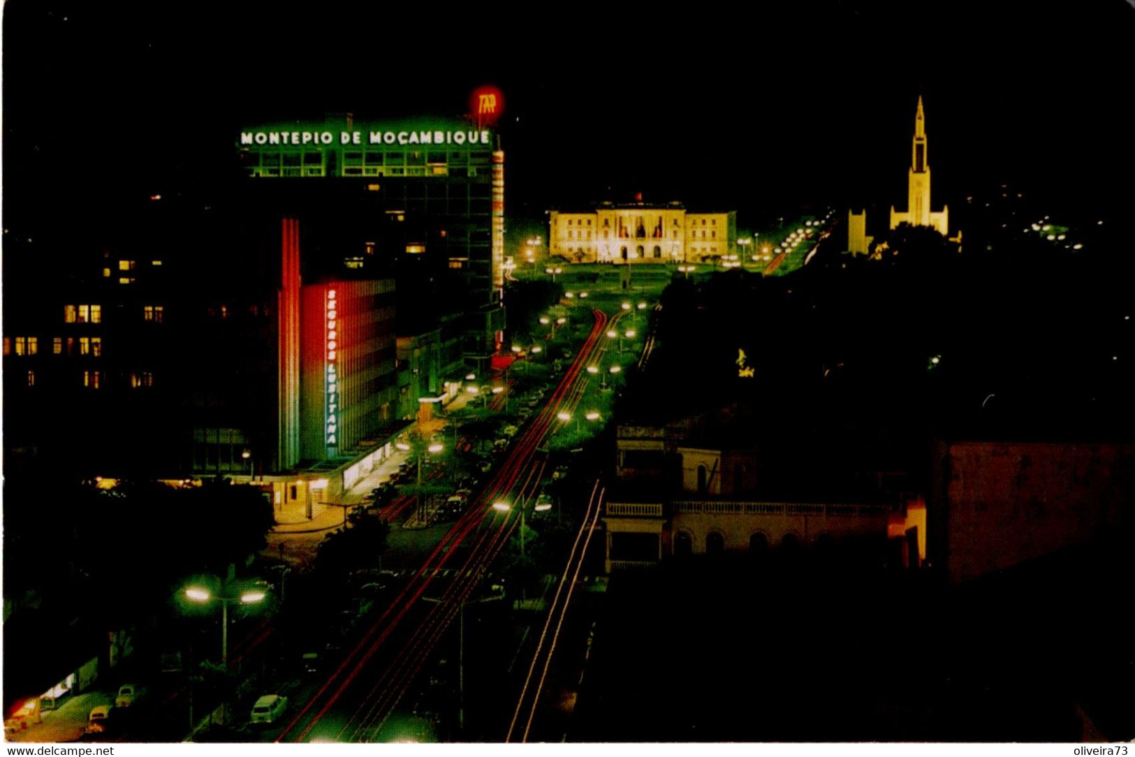 MOÇAMBIQUE - LOURENÇO MARQUES - Avenida De D. Luís. Vista Nocturna - Mozambique