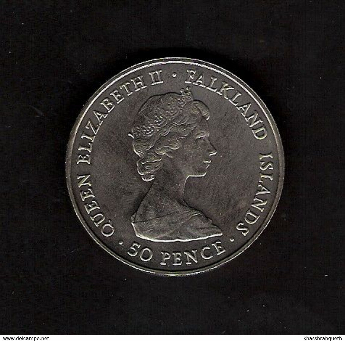 GRANDE BRETAGNE . FALKLAND ISLAND – QUEEN ELIZABETH II – LIBERATION 14 JUNE (1982) - 50 PENCE (Ag) - 50 Pence