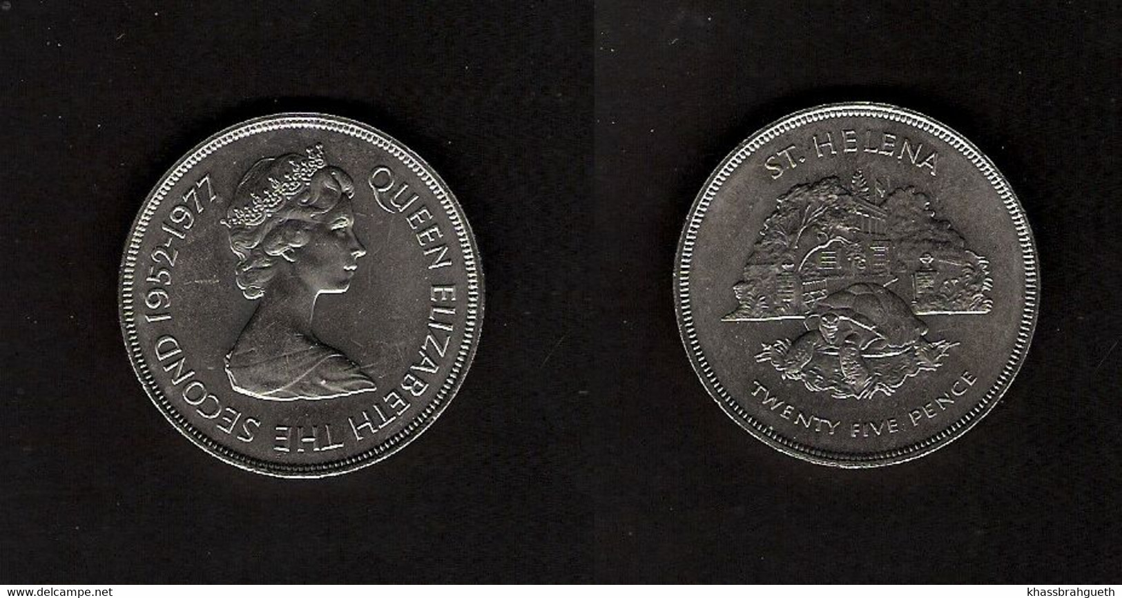 GRANDE BRETAGNE . ST.HELENA – QUEEN ELIZABETH II – (1952 1977) (Ag) - 25 New Pence