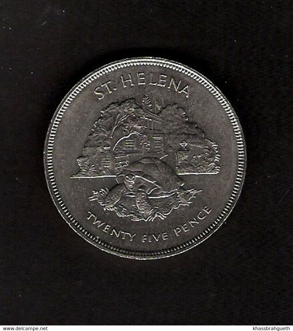 GRANDE BRETAGNE . ST.HELENA – QUEEN ELIZABETH II – (1952 1977) (Ag) - 25 New Pence