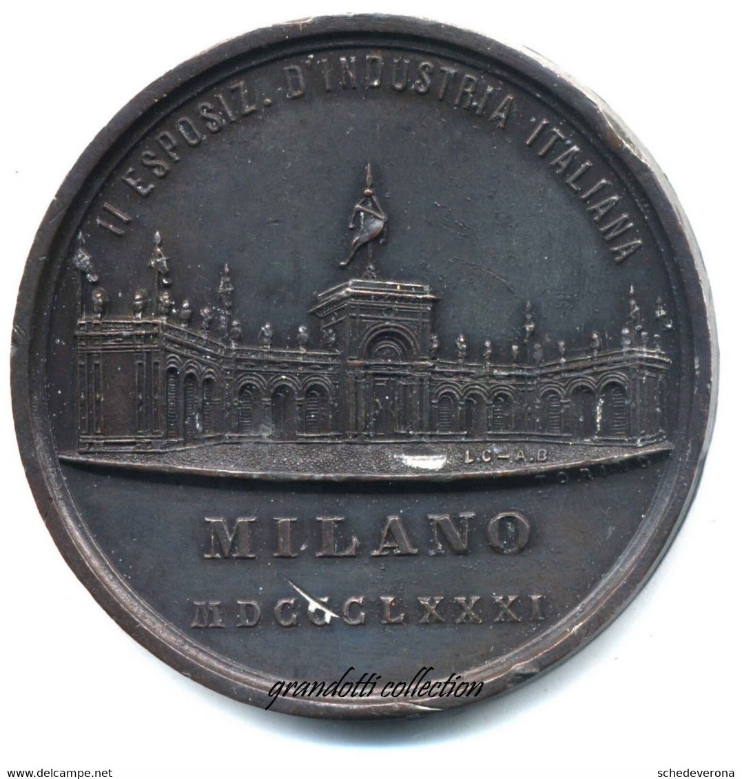 MILANO 1881 ESPOSIZIONE INDUSTRIA ITALIANA MEDAGLIA UMBERTO I RE D'ITALIA - Monarquía/ Nobleza