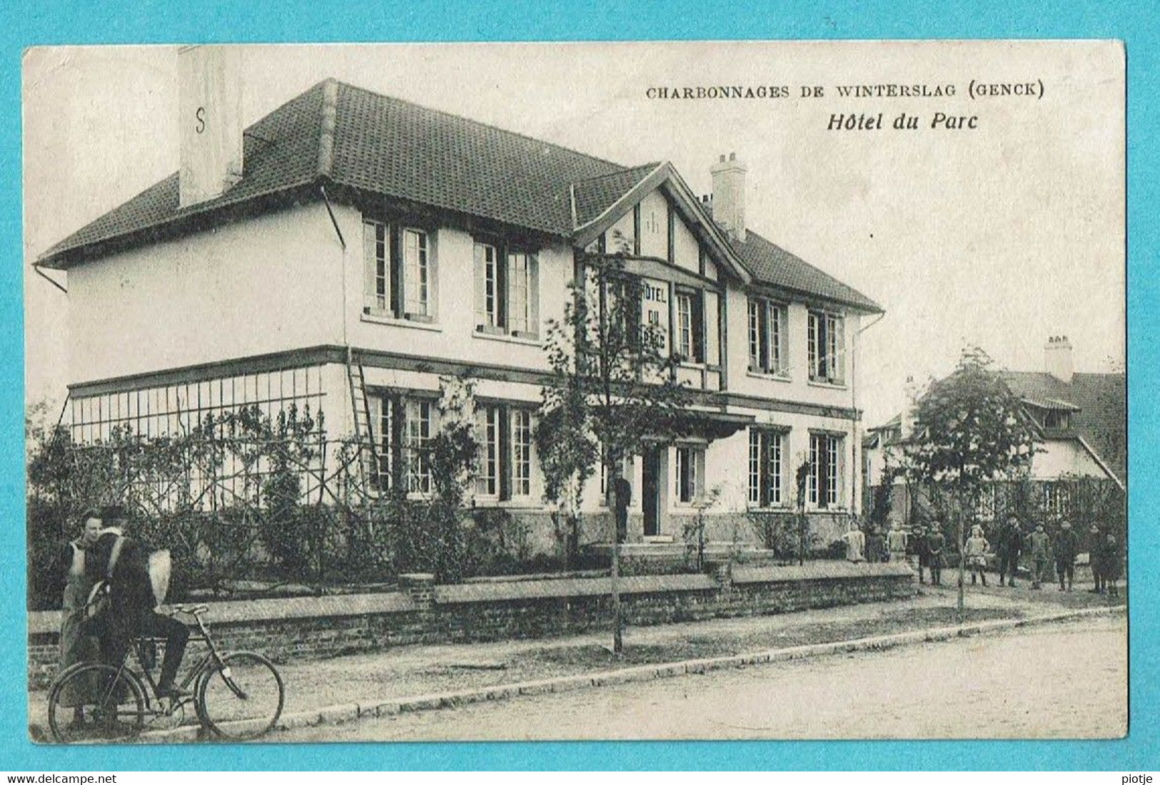 * Genk - Genck (Limburg) * (Photo Peeters Geel) Charbonnages De Winterslag, Hotel Du Parc, Vélo, Animée, TOP - Genk