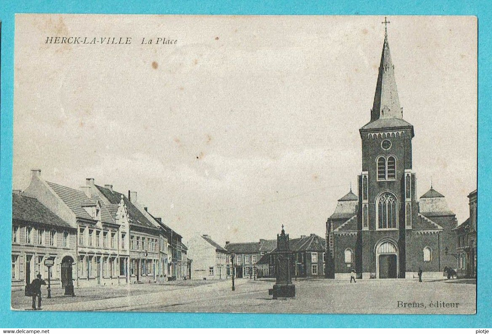 * Herk De Stad - Herck La Ville (Limburg) * (Brems, éditeur) La Place, Grand Place, Markt, église, Kerk, Animée, Old - Herk-de-Stad
