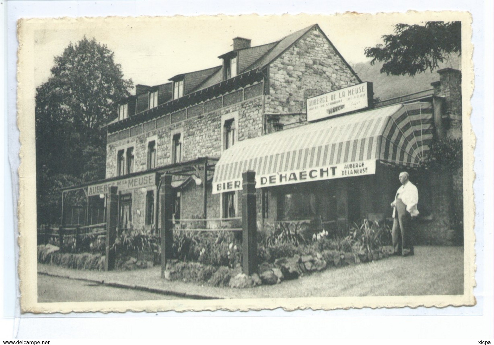 Lustin Auberge Hôtel De La Meuse Propr. Huysberechts-Werdefroy à Lustin Gare ( Publicité Bière Haecht ) - Profondeville