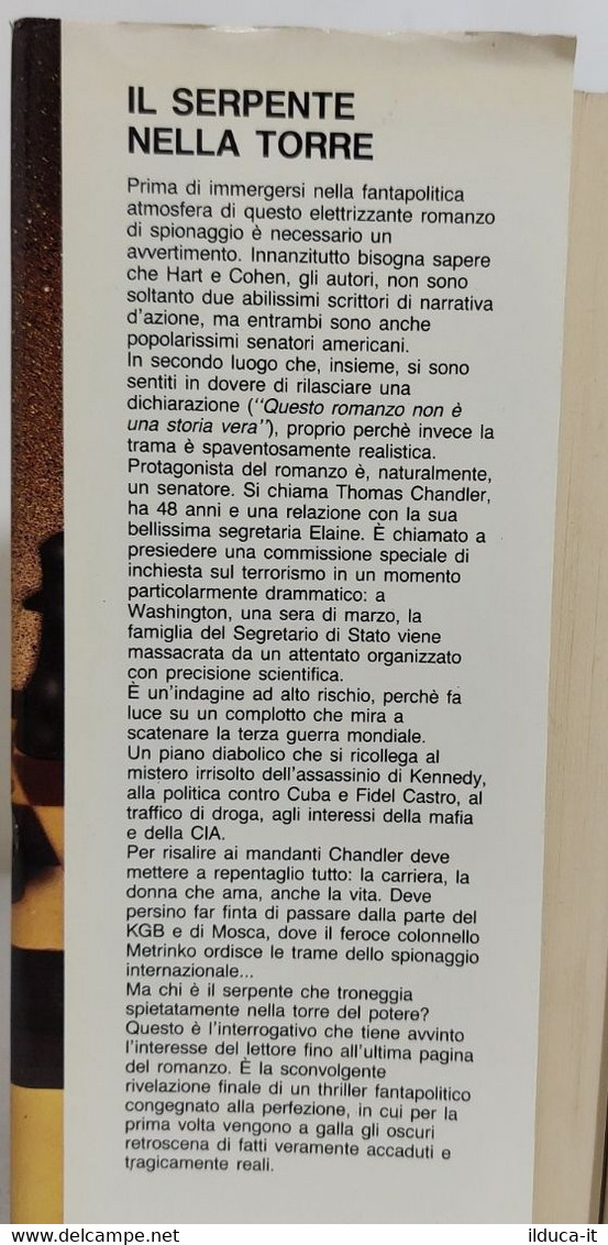 I110453 William Cohen / Gary Hart - Il Serpente Nella Torre - De Agostini 1987 - Policíacos Y Suspenso