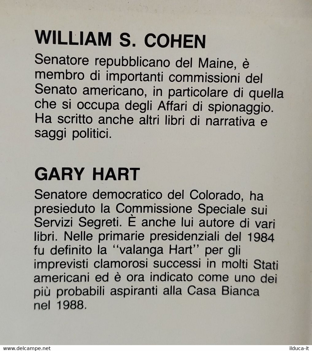 I110453 William Cohen / Gary Hart - Il Serpente Nella Torre - De Agostini 1987 - Policiers Et Thrillers