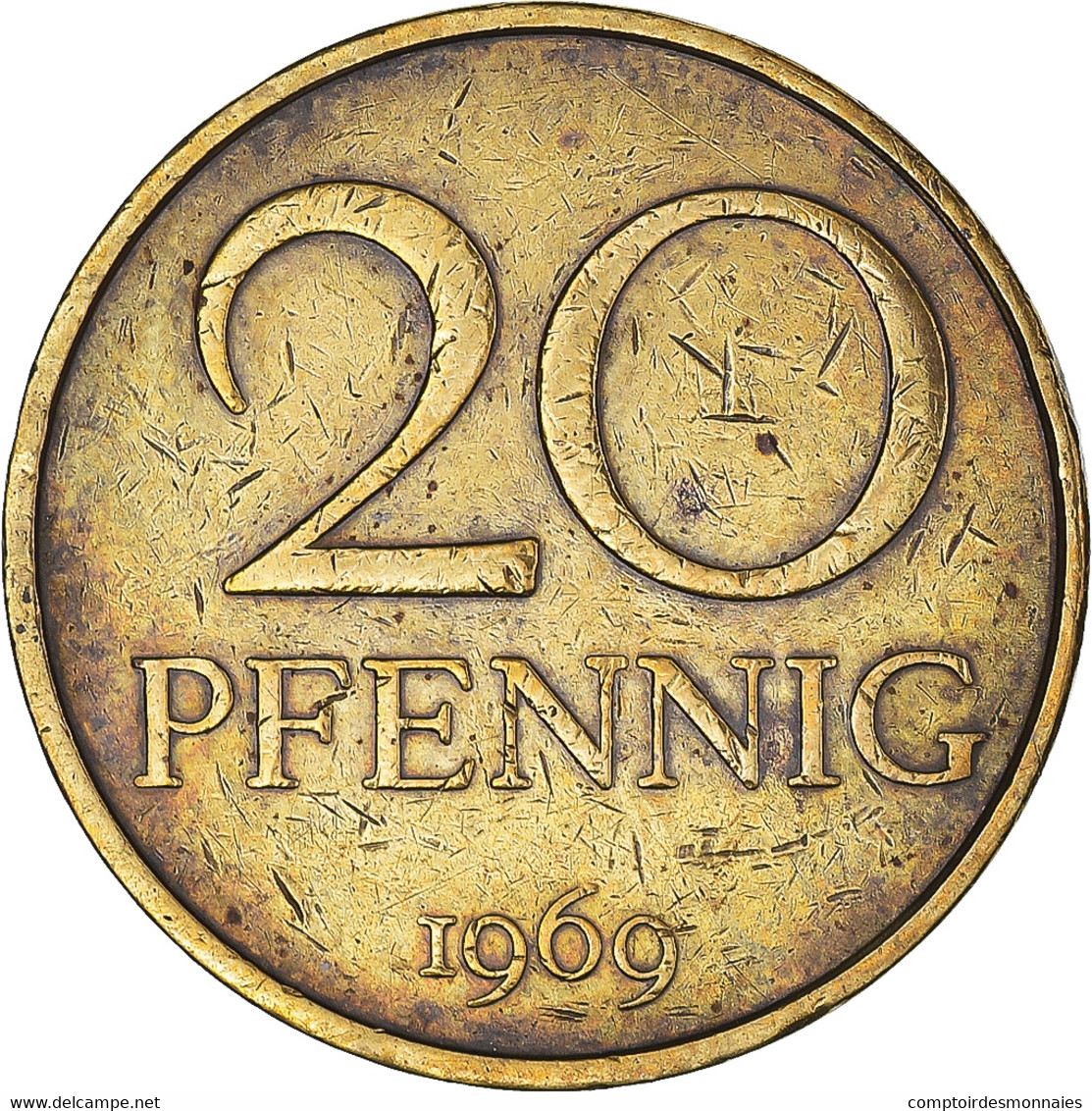 Monnaie, République Démocratique Allemande, 20 Pfennig, 1969, Berlin, TB - 20 Pfennig