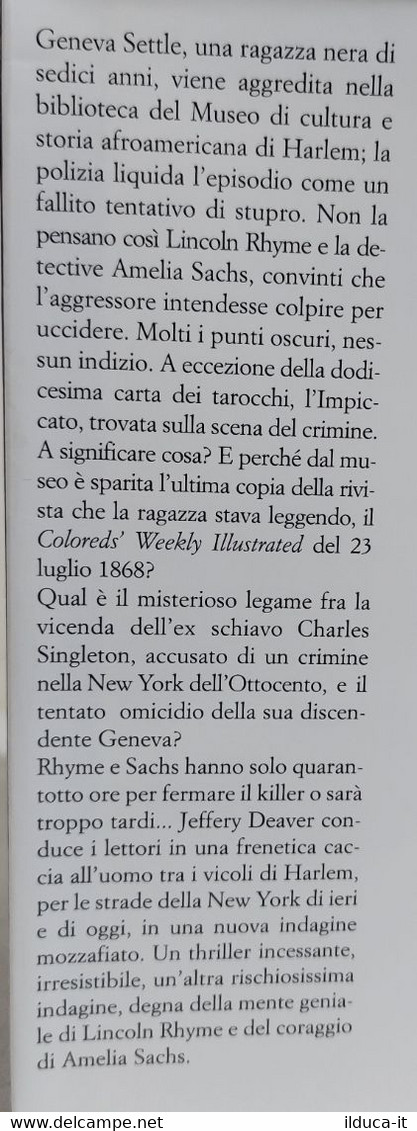 I110462 Jeffery Deaver - La Dodicesima Carta - Sonzogno 2006 - Policiers Et Thrillers