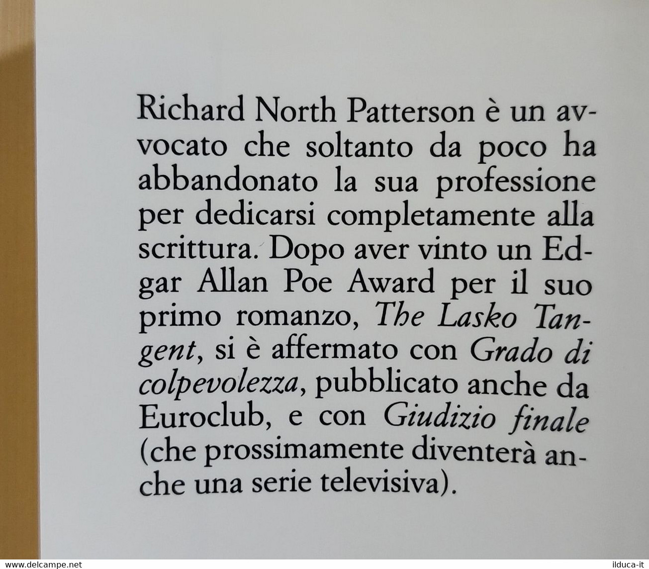 I110471 Richard North Patterson - Giudizio Finale - Euroclub 1997 - Policíacos Y Suspenso