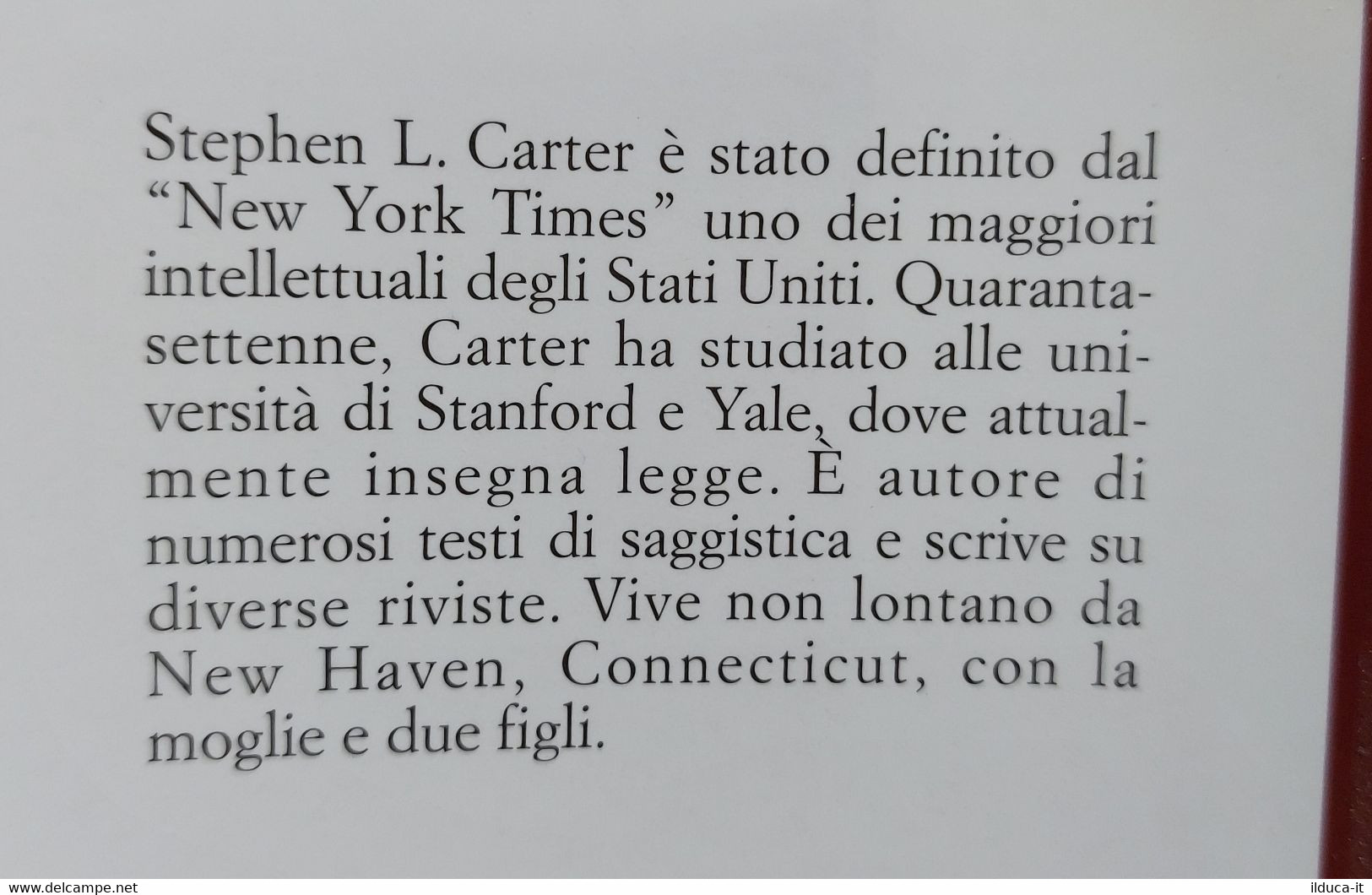 I110473 Stephen L. Carter - L'imperatore Di Ocean Park - Mondadori 2002 - Policiers Et Thrillers