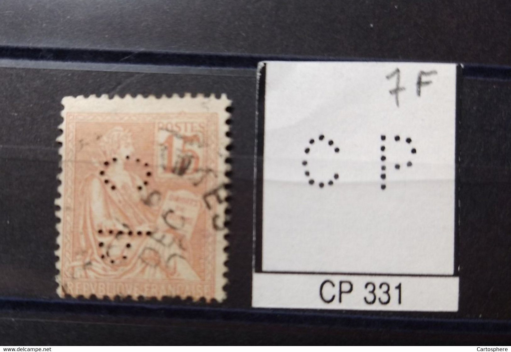 FRANCE TIMBRE CP 331 INDICE 6 SUR 117 PERFORE PERFORES PERFIN PERFINS PERFO PERFORATION PERFORIERT - Used Stamps