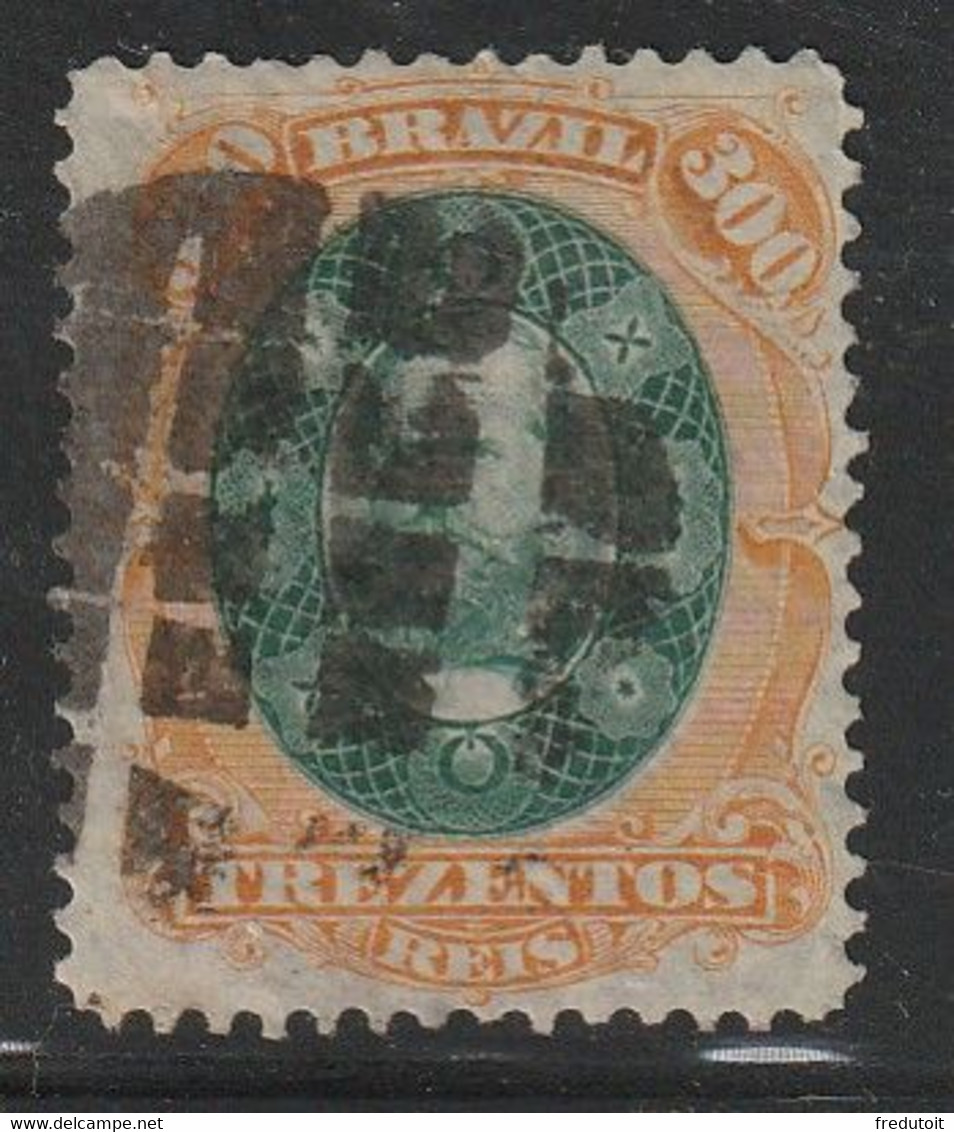 BRESIL - N°47 Obl (1878) Pedro II : 300r Orange Et Vert - Gebraucht