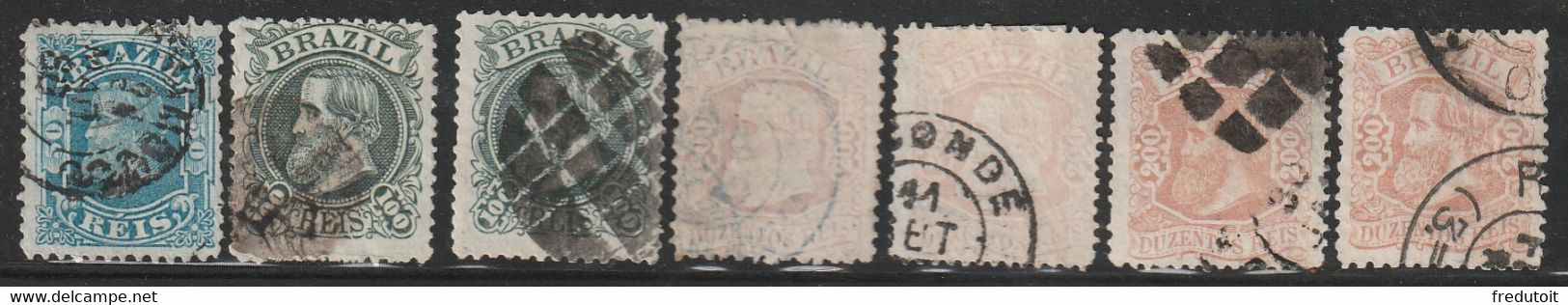 BRESIL - 7 Timbres Obl (1881-85) Pedro II - Gebraucht
