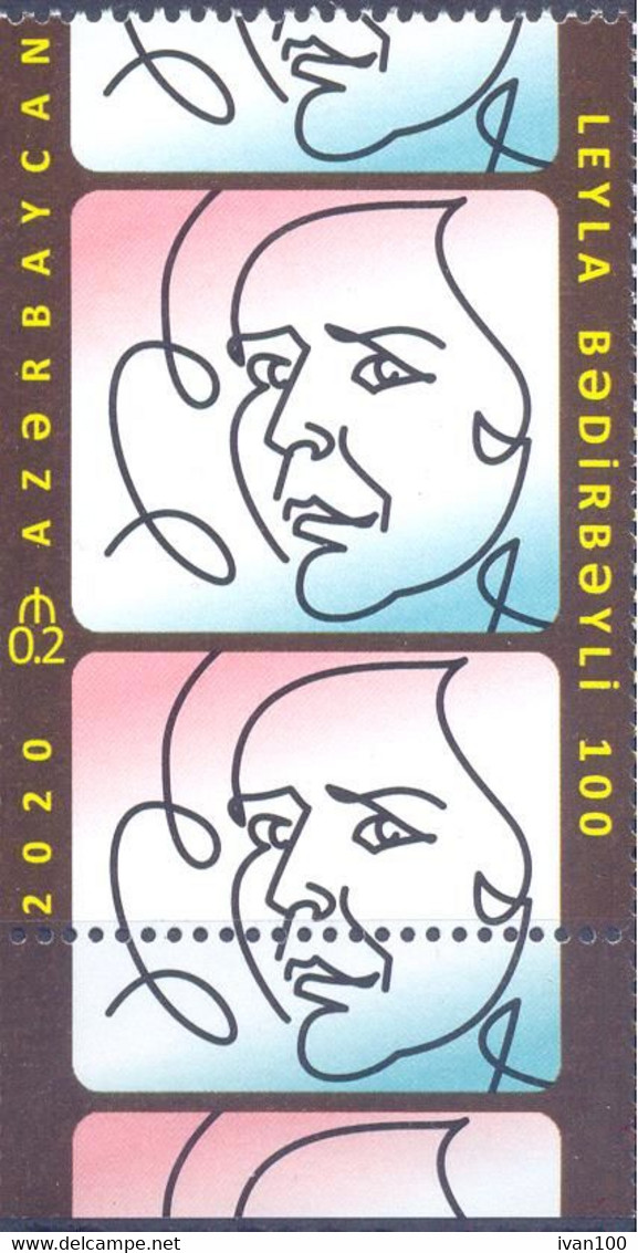 2020. Azerbaijan,  Leila Badalbeyll, Actress, 1v, Mint/** - Azerbaiján