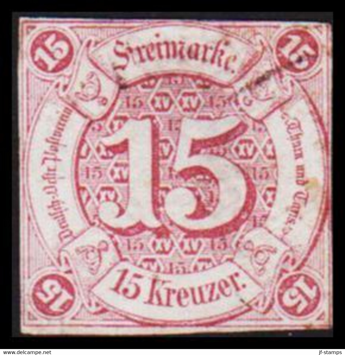 1859-1861. THURN UND TAXIS.  15 Kreuzer. Thin.  (Michel 24) - JF528584 - Mint