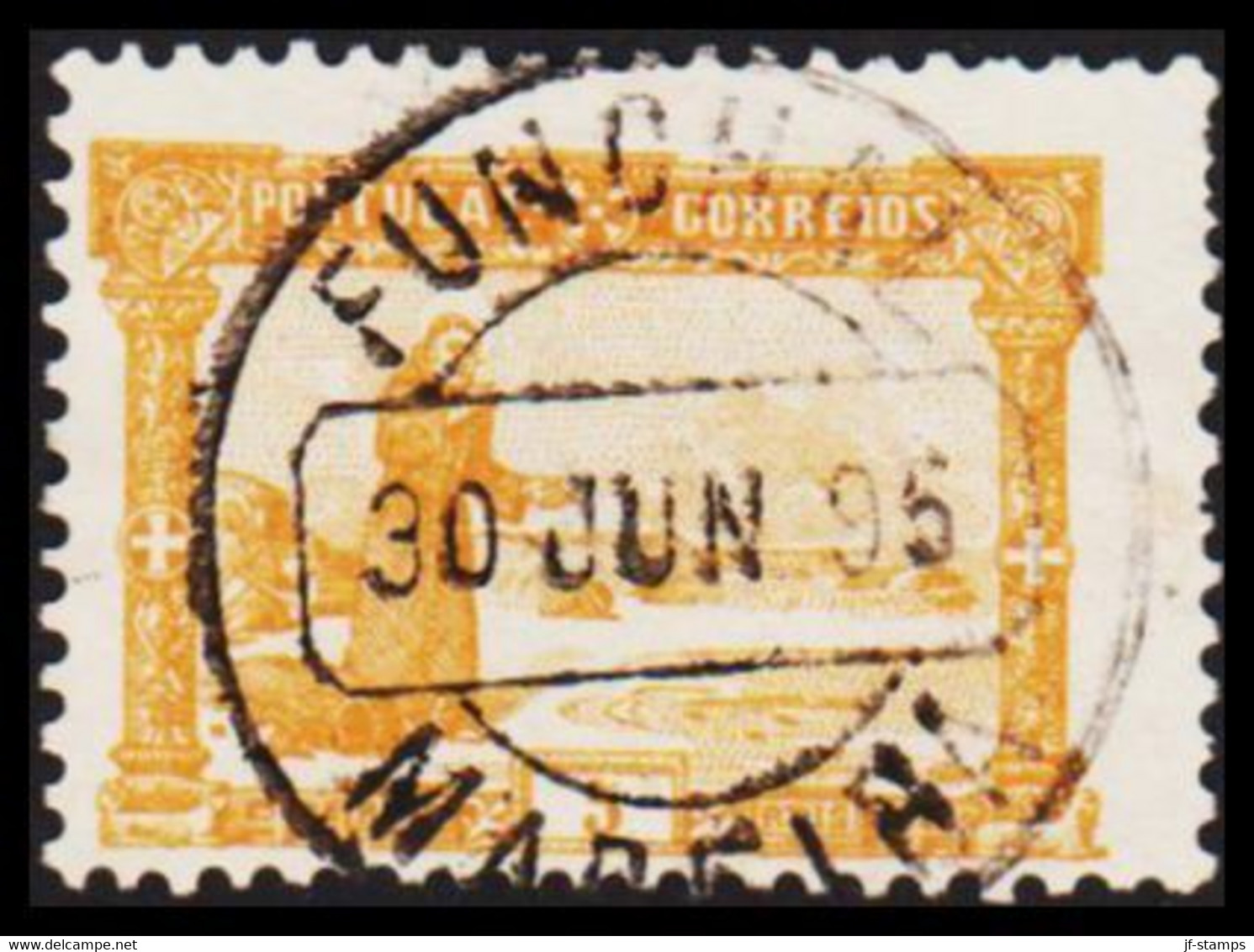 1895. PORTUGAL. Santo Antonio. 5 REIS. Luxus Cancel FUNCHAL MADEIRA 30 JUN 95 (Michel 110) - JF528611 - Funchal