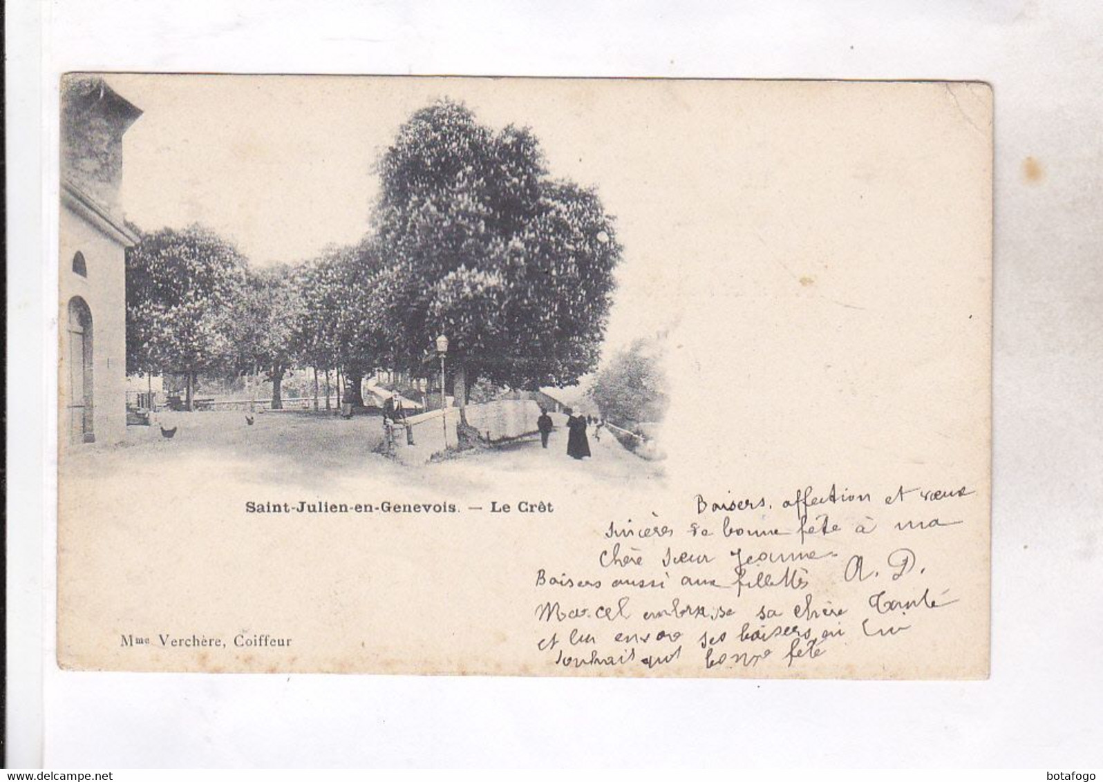 CPA DPT 74 ST JULIEN EN GENEVOIS , LE CRET En 1902! (voir Timbre) - Saint-Julien-en-Genevois