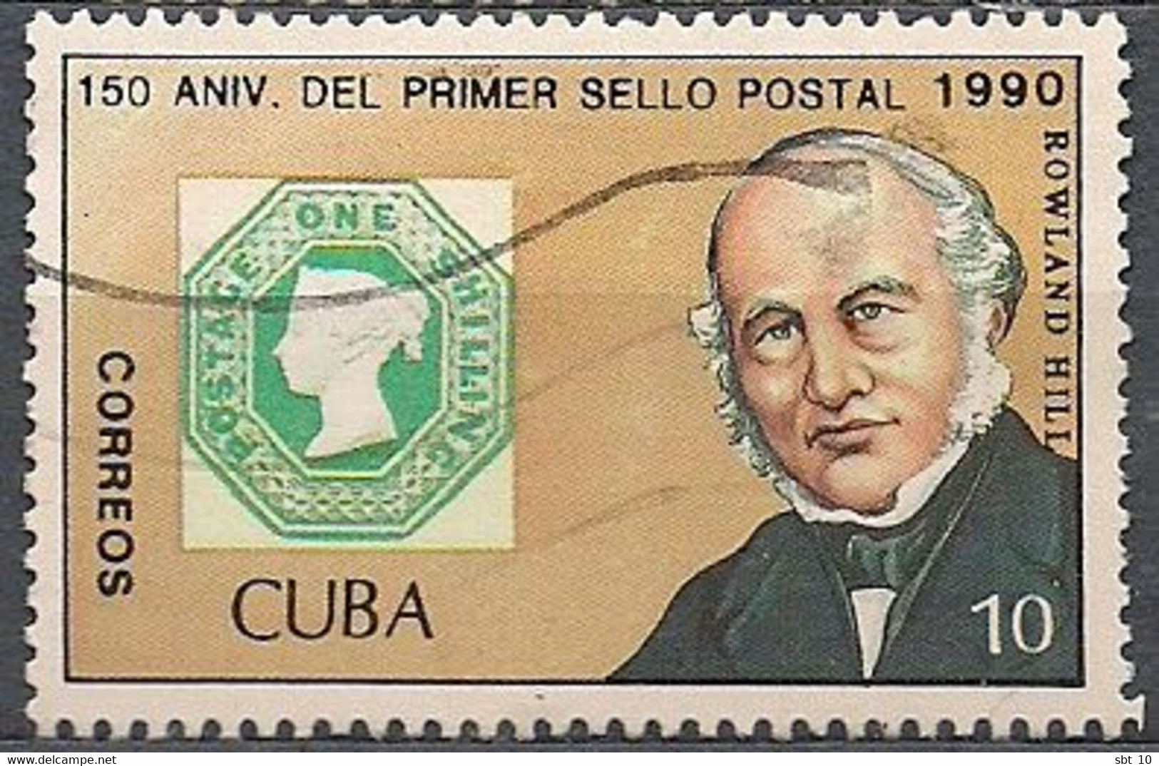 Cuba 1990 - Portraits Of Sir Rowland Hill And Stamps Of Great Britain Scott#3220 - Used - Usados