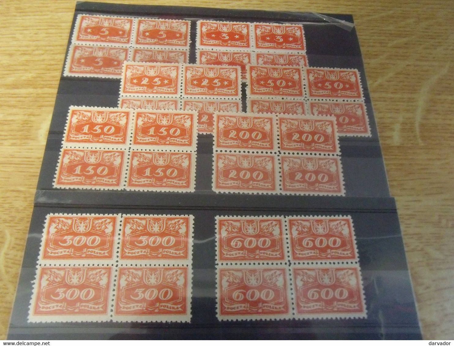 Pt N° 31,5 /  N° Pologne Timbres De Service En Blocs De 4  ** ( Gomme Moyenne Courant Sur Cette Série ) - Oficiales