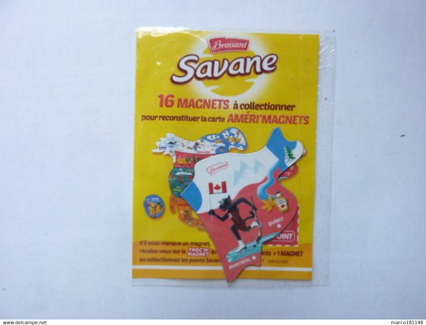 2 Magnets Carte Améri'magnets - Hawaï Et Canada - Brossard Savane - Publicidad